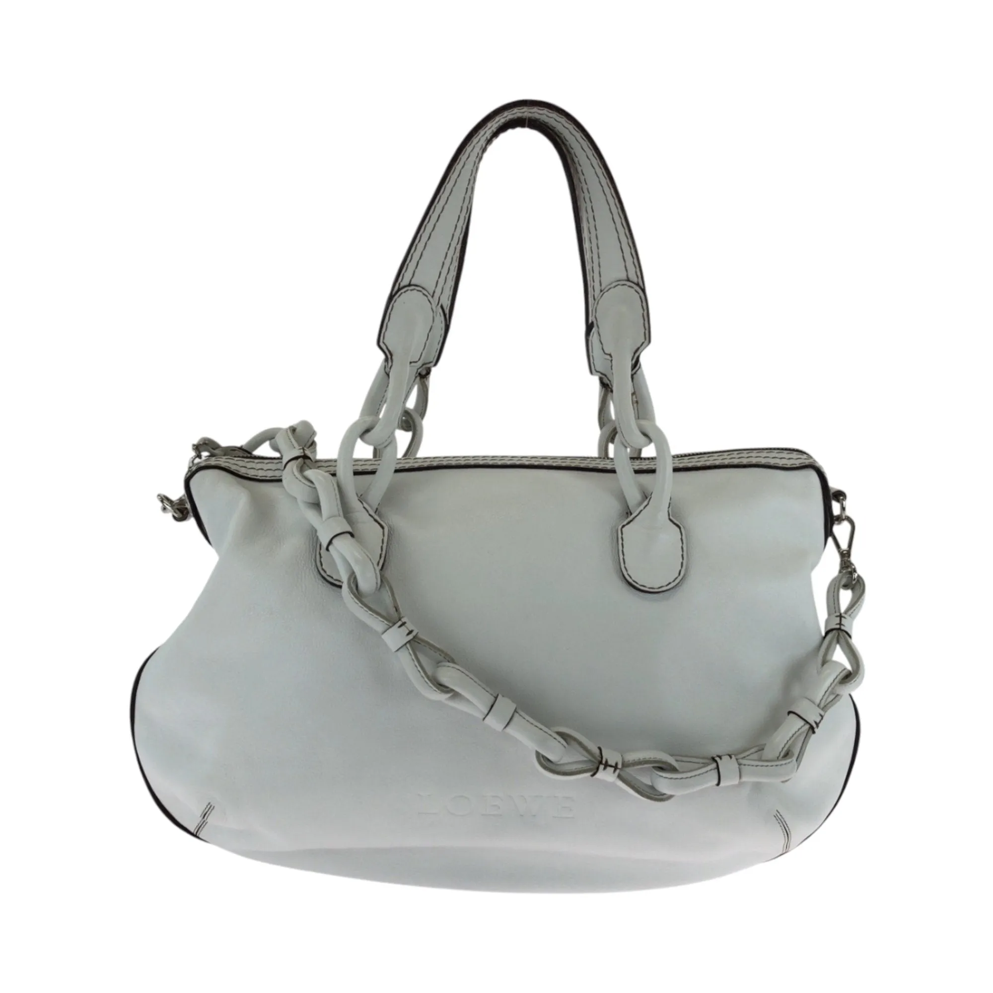 Loewe Leather Handbag Shoulder Bag Tote Bag (Pre-Owned)