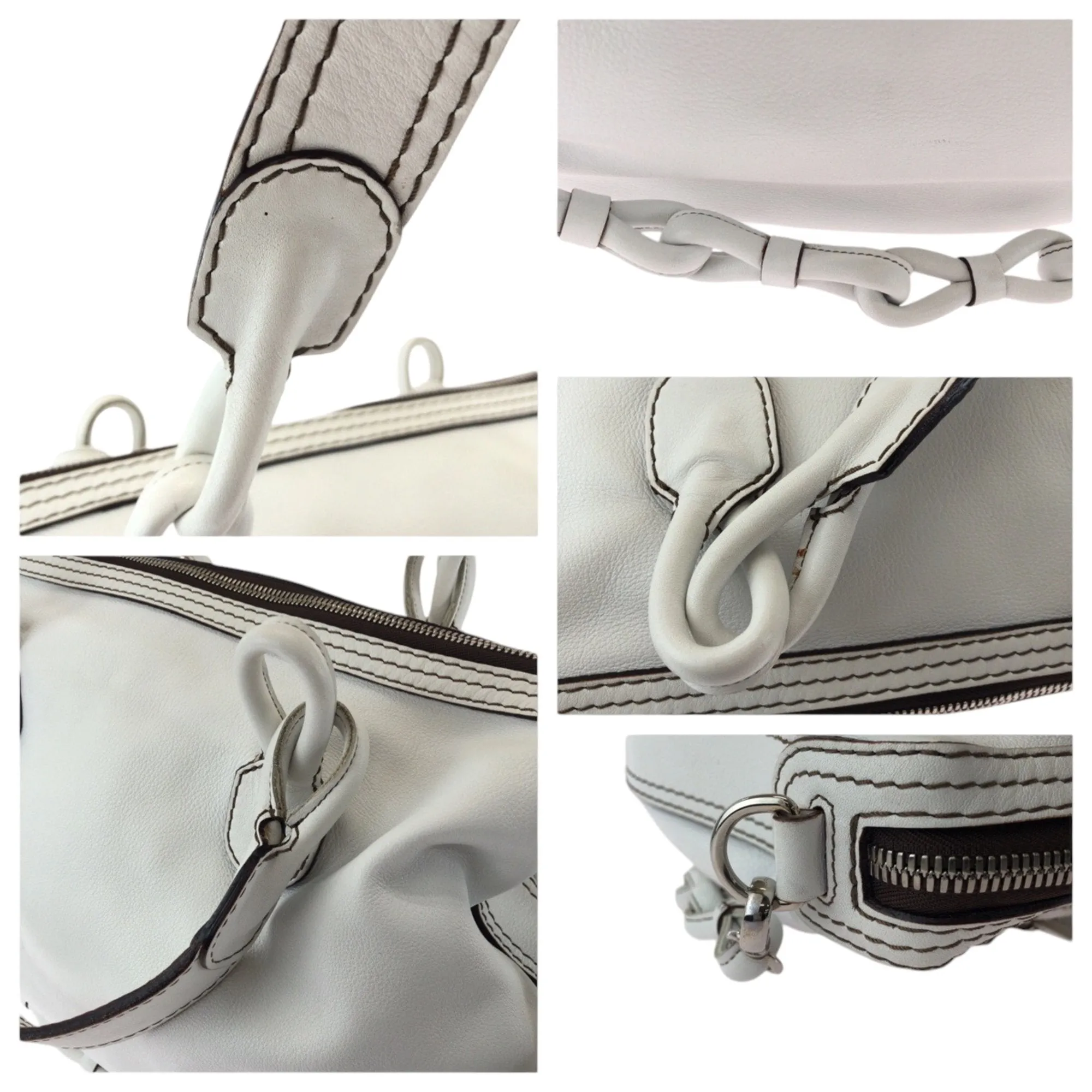 Loewe Leather Handbag Shoulder Bag Tote Bag (Pre-Owned)