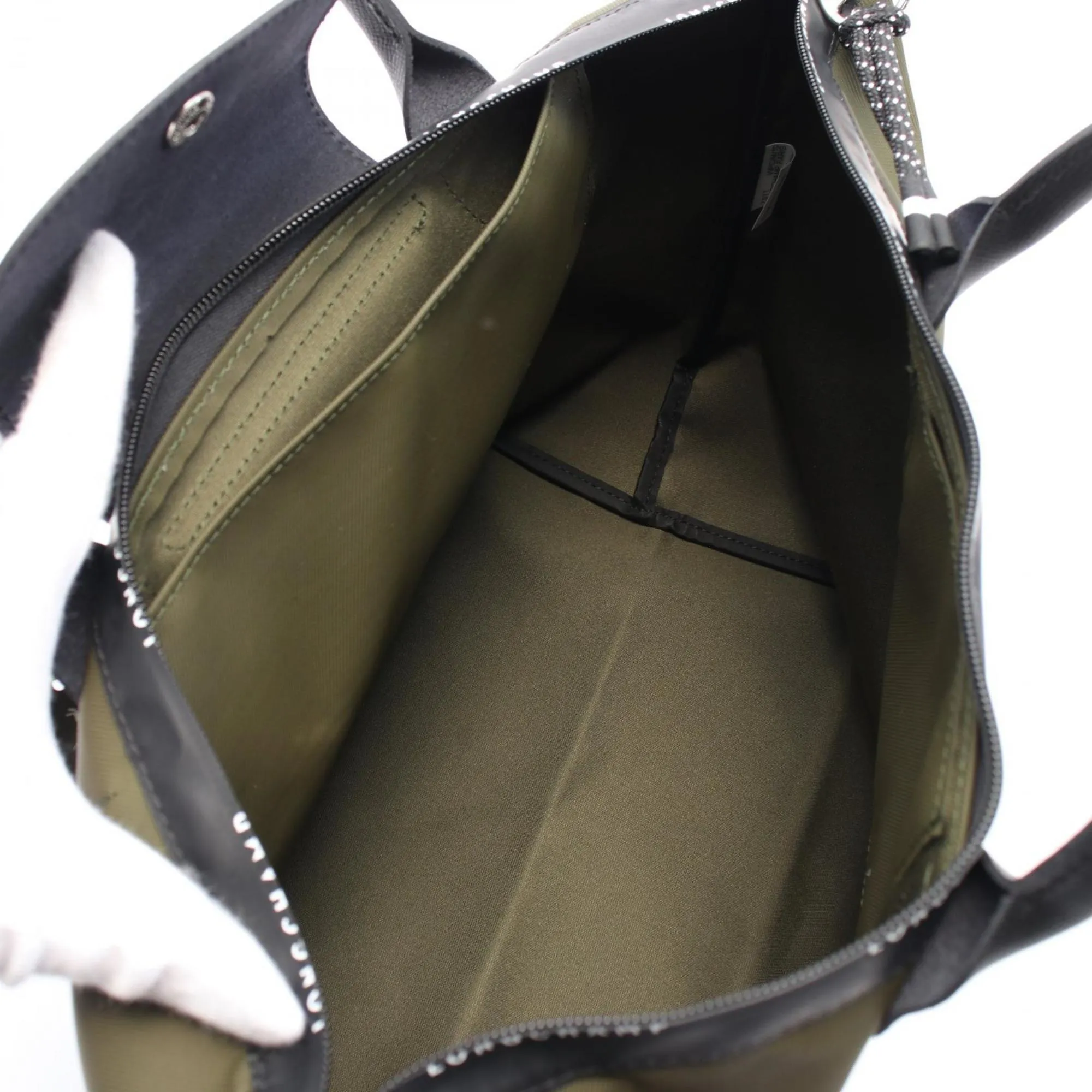 Longchamp  Canvas Leather Tote Bag (Pre-Owned)