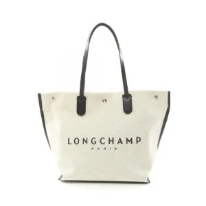Longchamp  Fabric Leather Tote Bag (Pre-Owned)