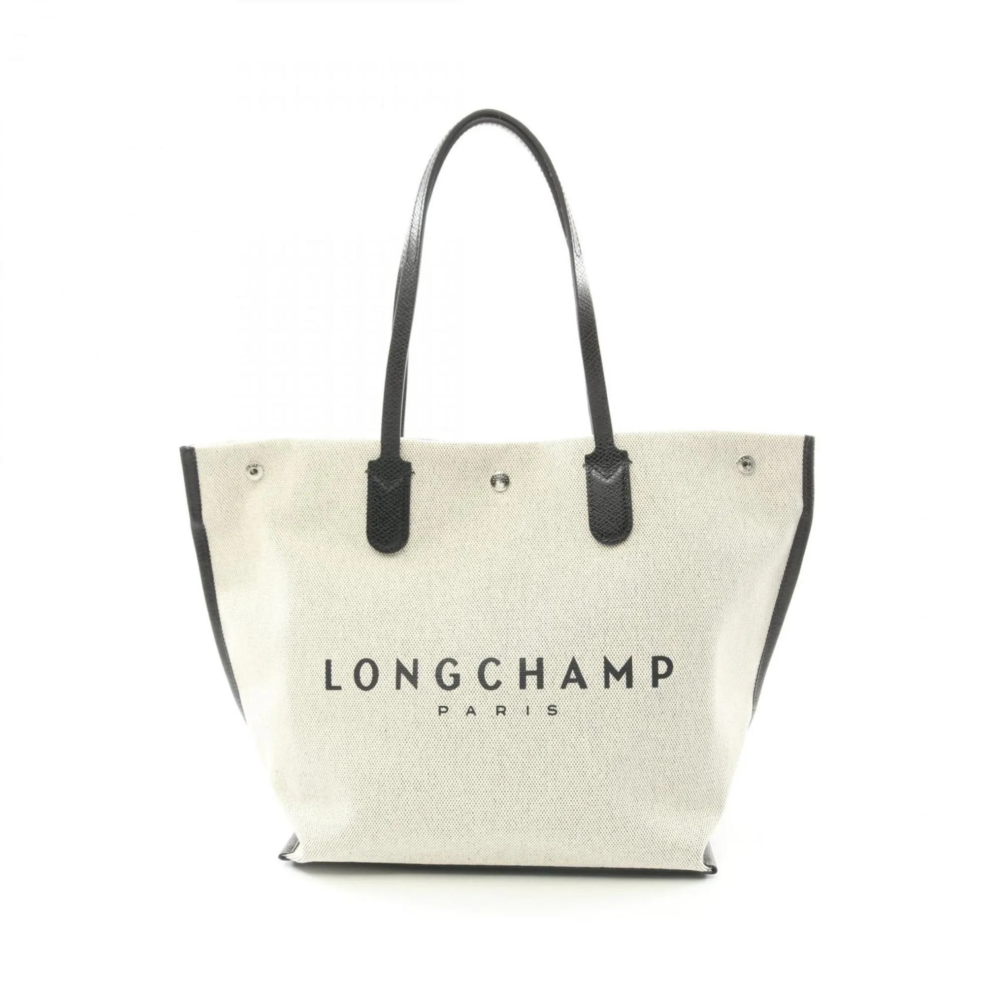 Longchamp  Fabric Leather Tote Bag (Pre-Owned)