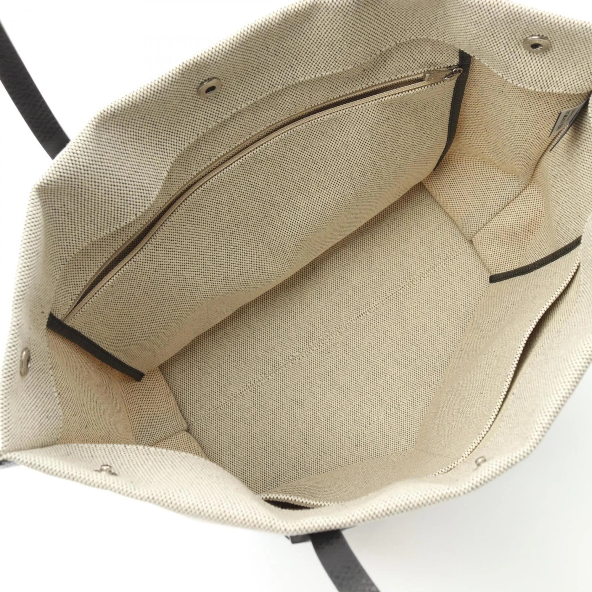 Longchamp  Fabric Leather Tote Bag (Pre-Owned)