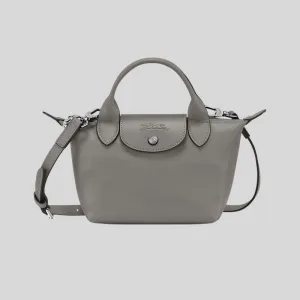 LONGCHAMP Le Pliage Extra XS Leather Handbag Turtledove L1500987