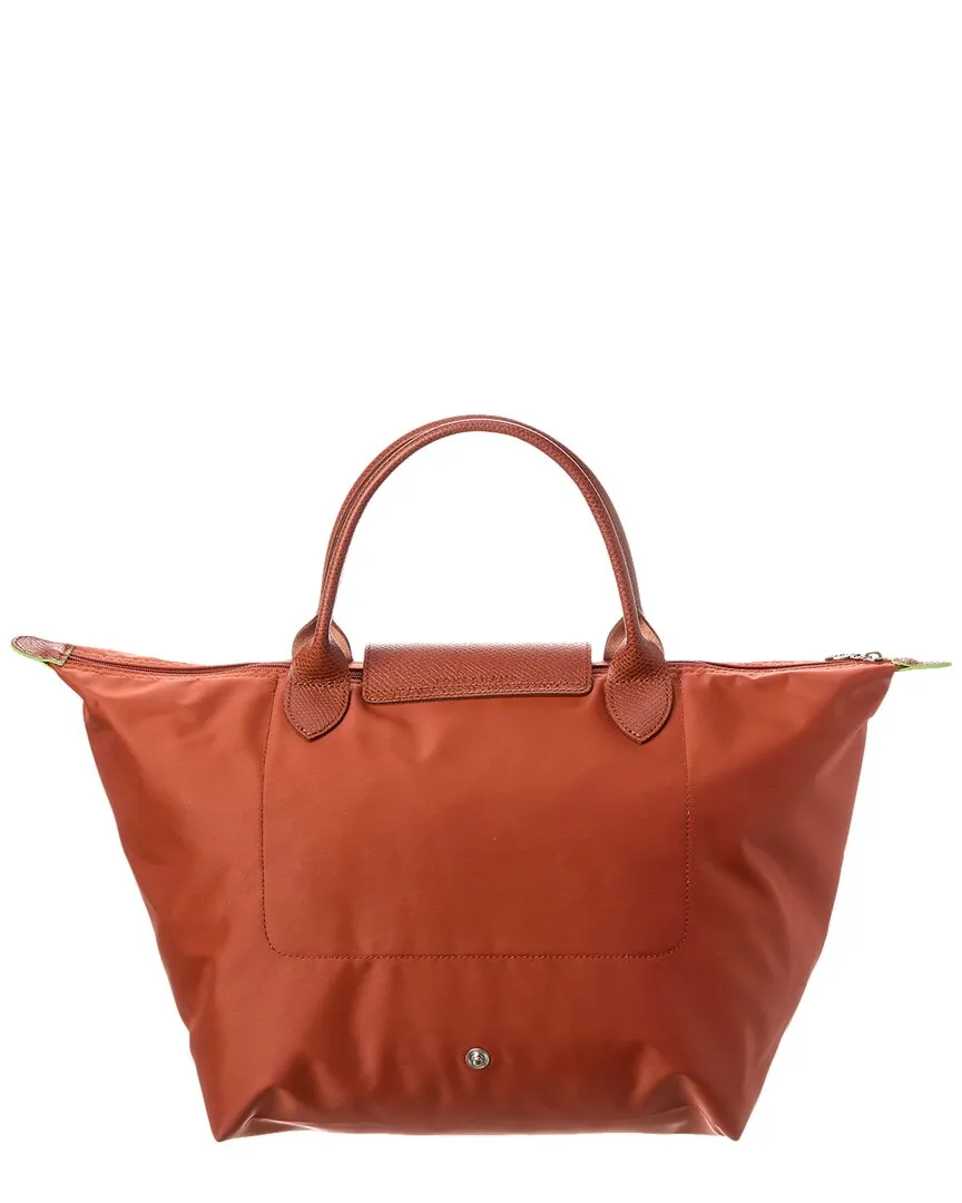 Longchamp Le Pliage Green Medium Canvas Handbag