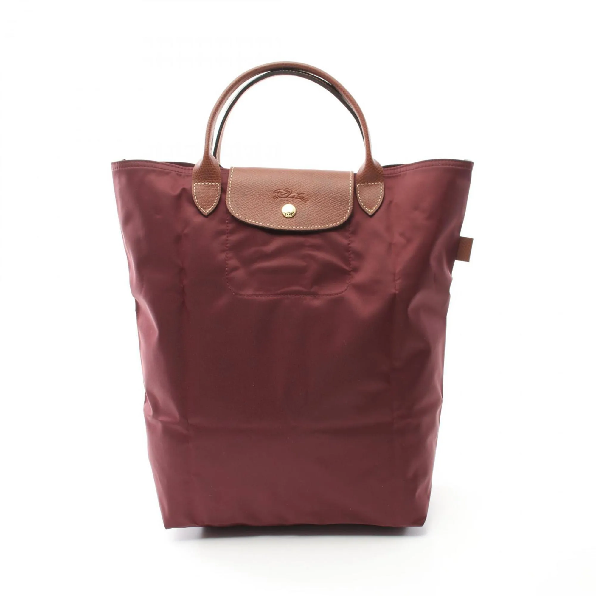 Longchamp  Nylon Leather Shopping Bag Tote Bag (Pre-Owned)