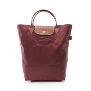 Longchamp  Nylon Leather Shopping Bag Tote Bag (Pre-Owned)