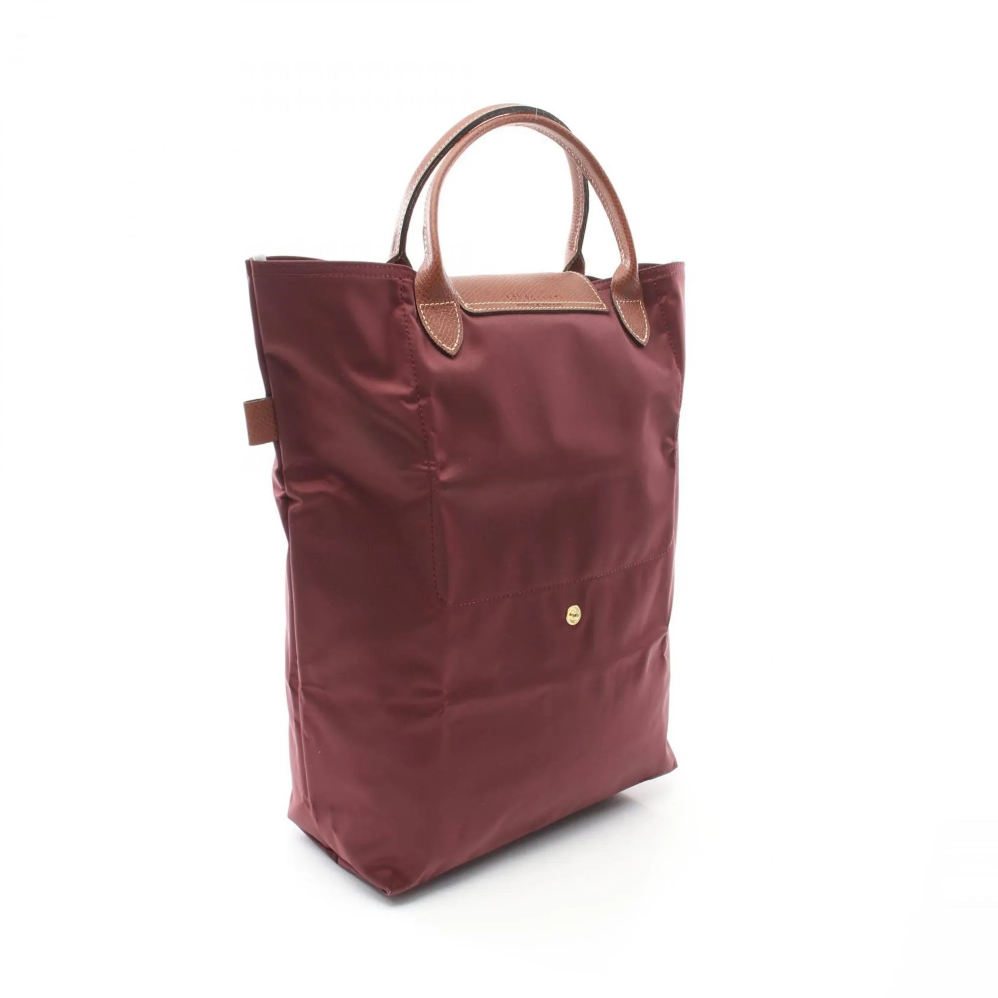 Longchamp  Nylon Leather Shopping Bag Tote Bag (Pre-Owned)