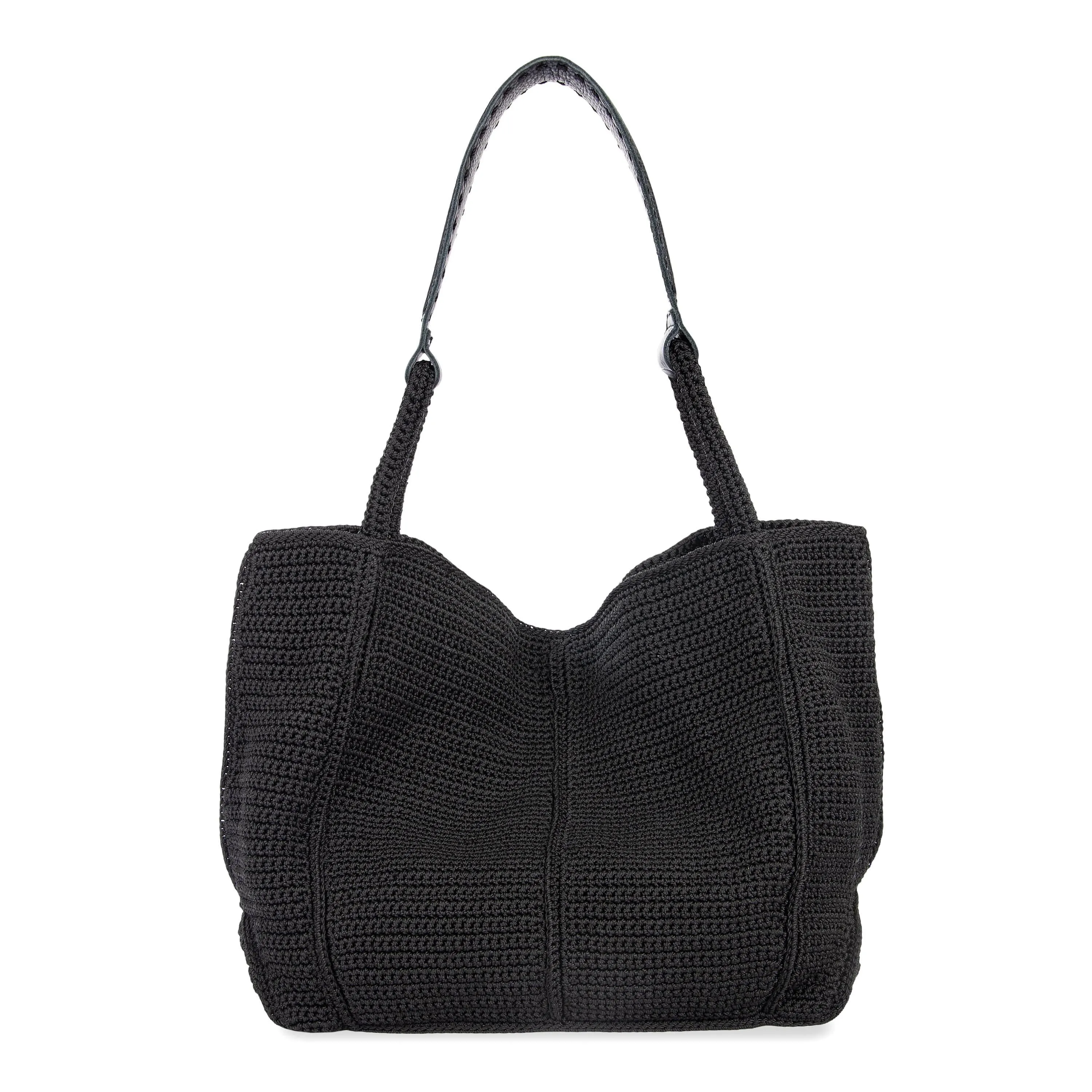 Los Feliz Large Tote - Hand Crochet - Black