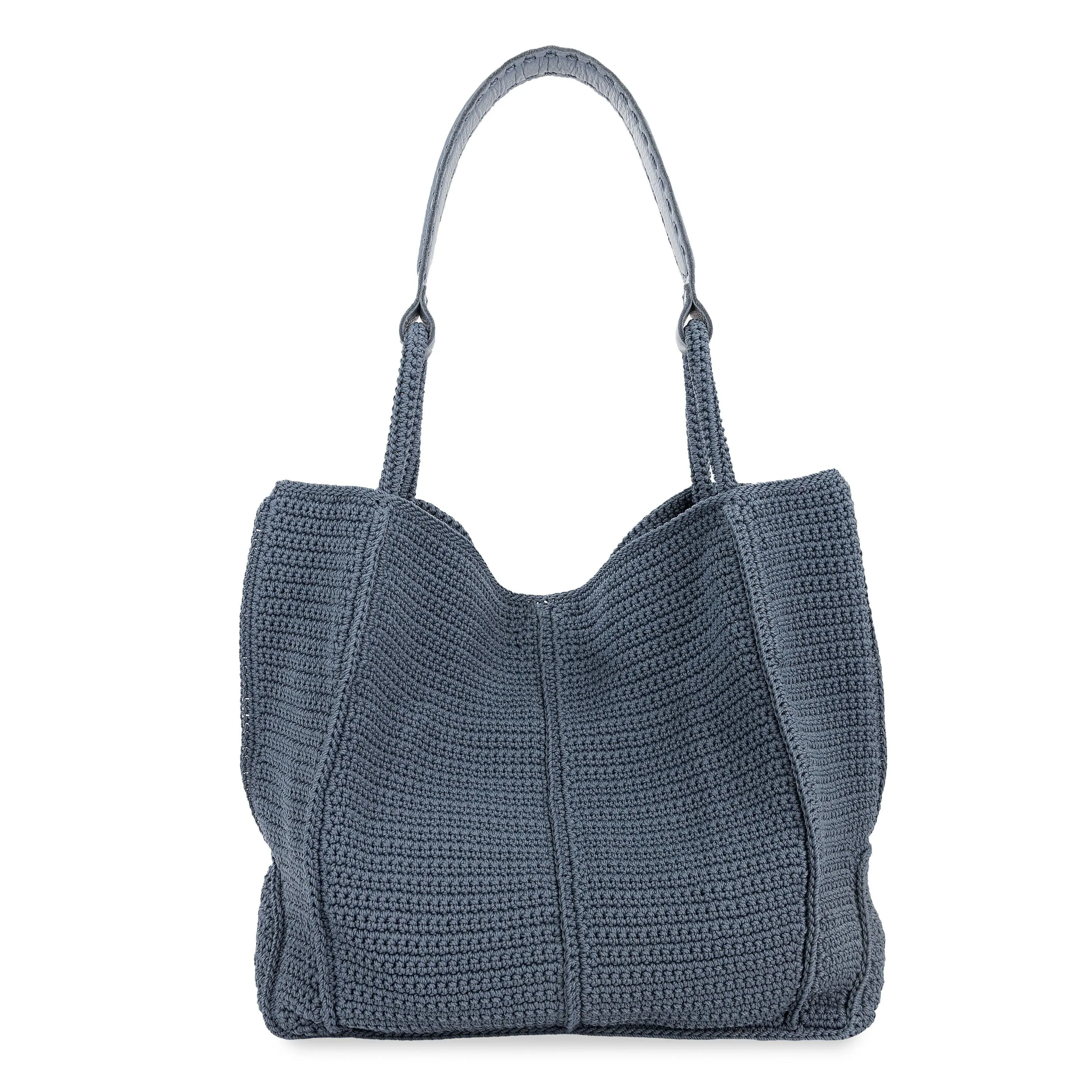 Los Feliz Large Tote - Hand Crochet - Maritime