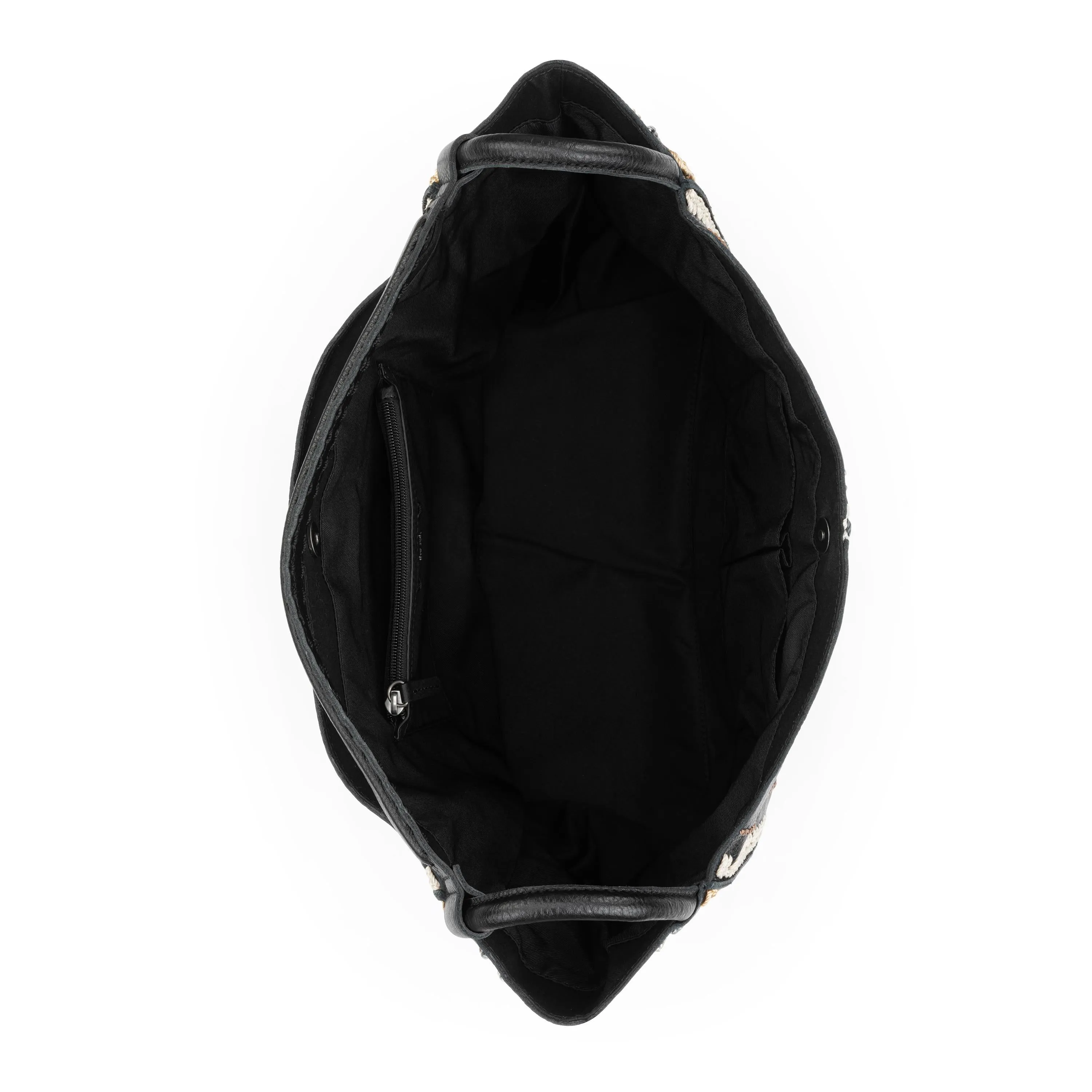 Los Feliz Large Tote - Leather - Black Neutral Seminyak
