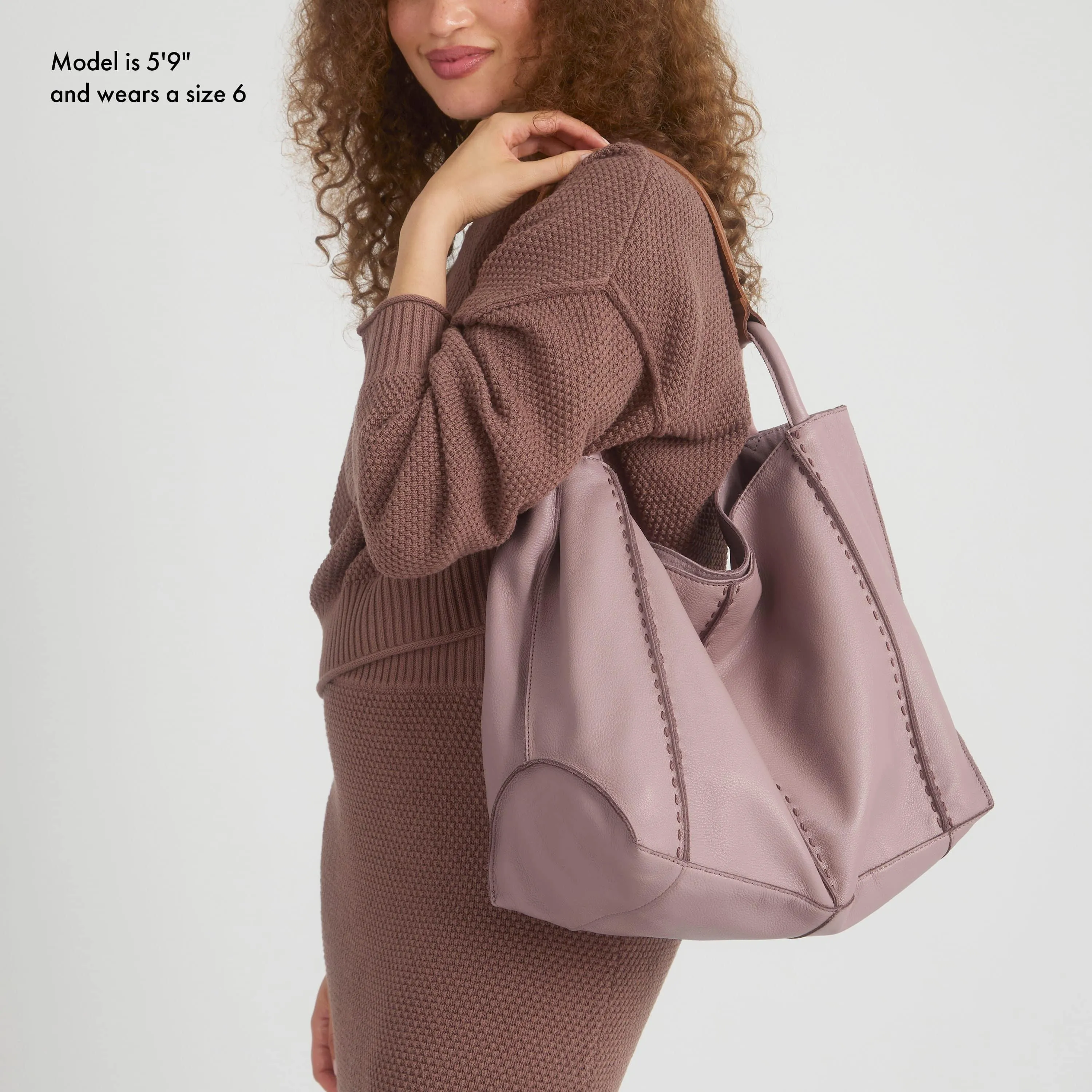 Los Feliz Large Tote - Leather - Rosewood