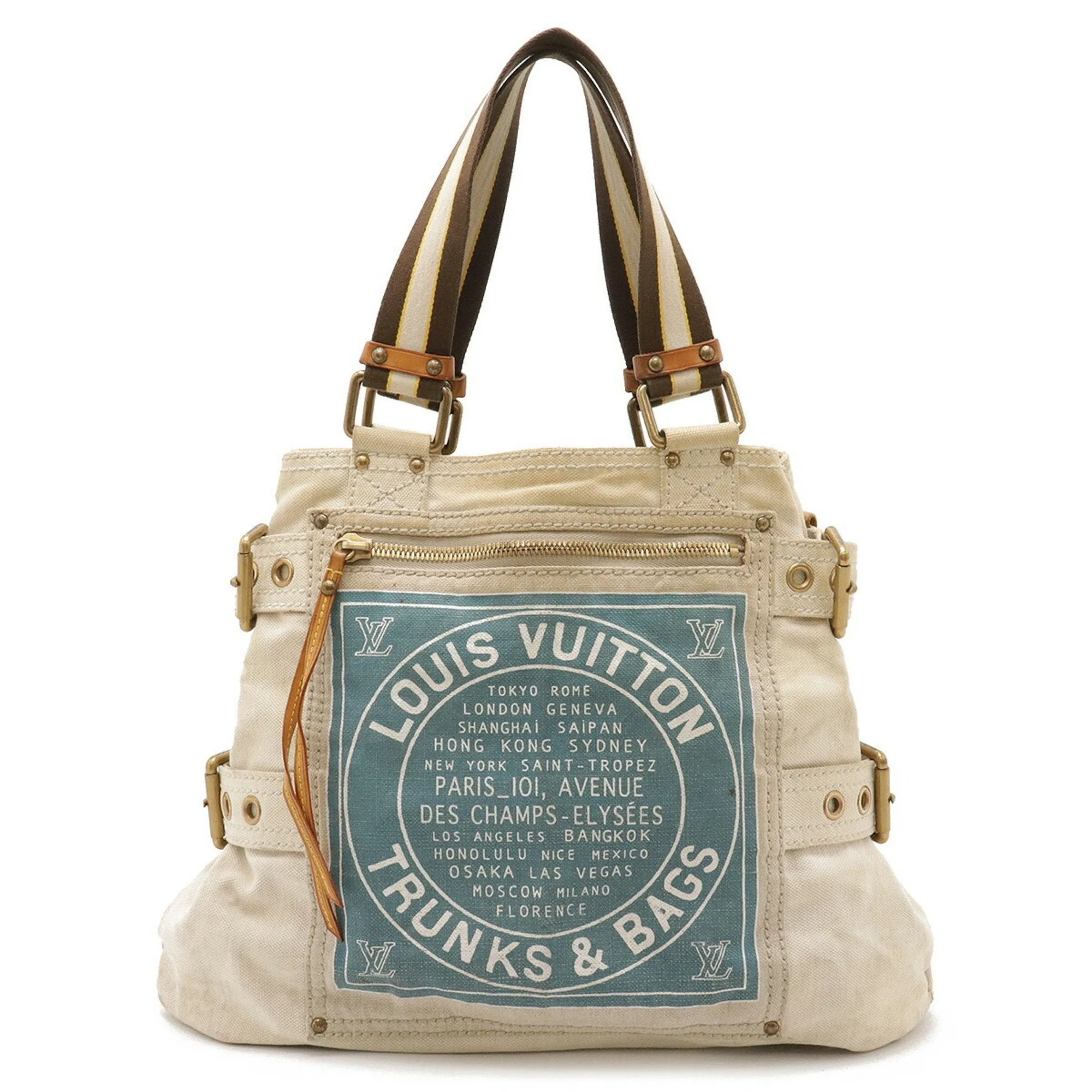 Louis Vuitton blue Canvas Shoulder Bag Tote Bag (Pre-Owned)