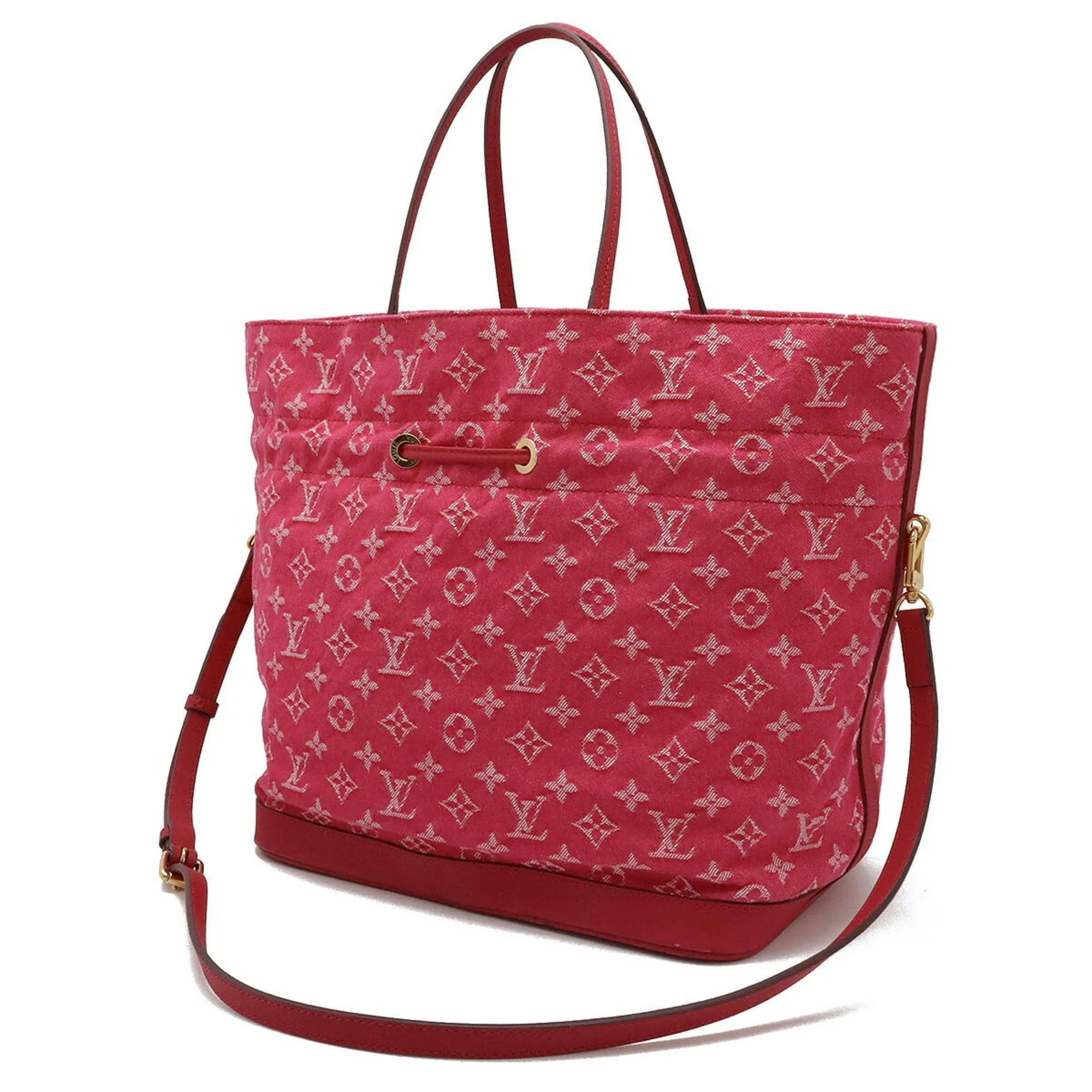 Louis Vuitton Indian Rose pink Monogram blue Shoulder Bag Tote Bag (Pre-Owned)