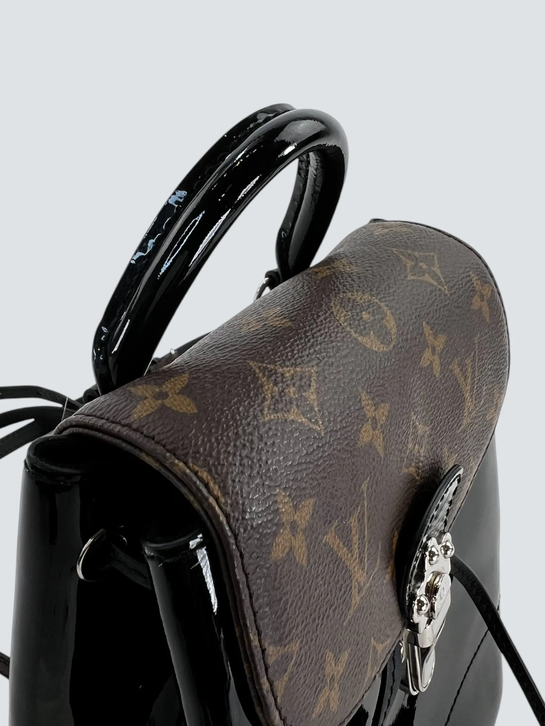 Louis Vuitton Monogram Canvas & Black Patent Leather Hot Springs Backpack