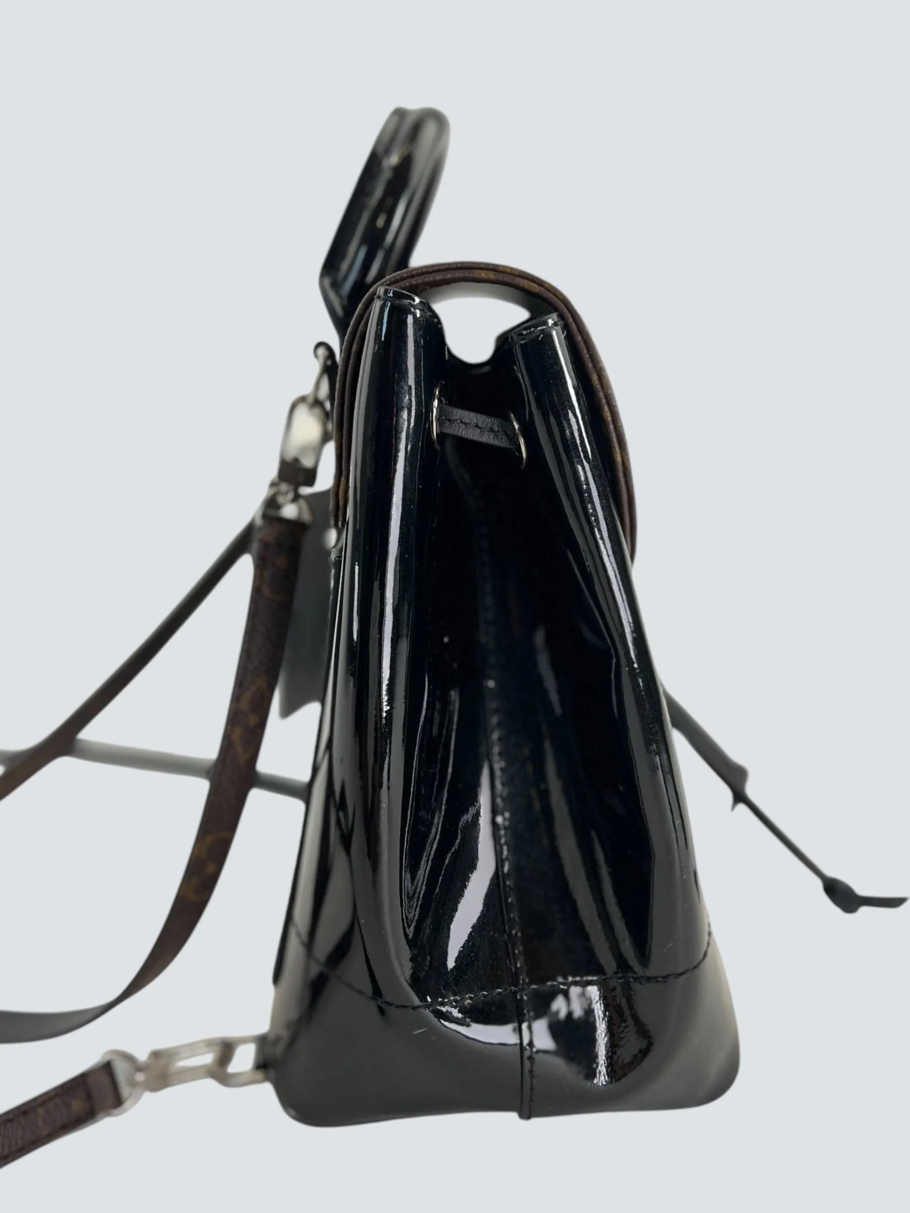 Louis Vuitton Monogram Canvas & Black Patent Leather Hot Springs Backpack