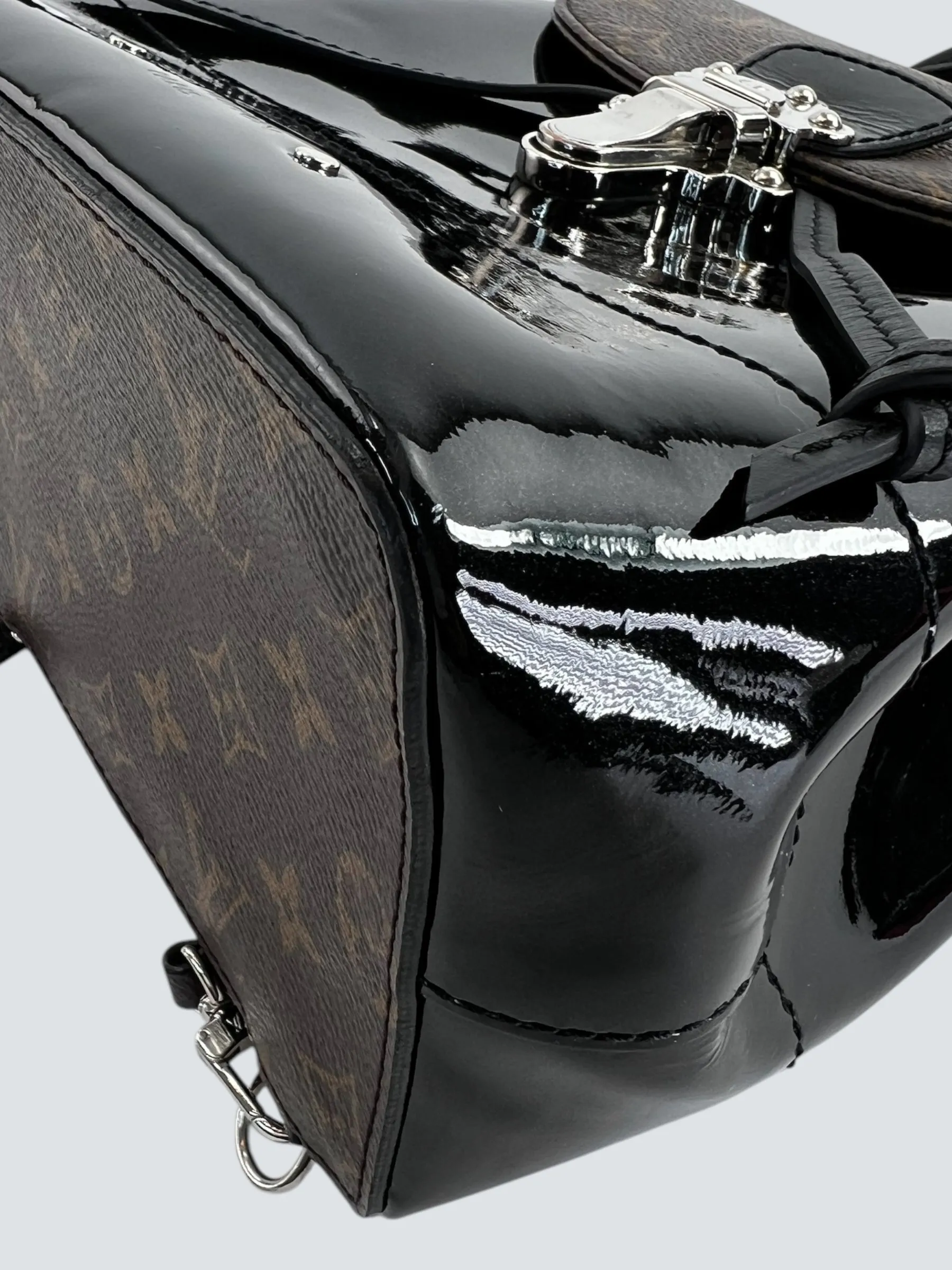 Louis Vuitton Monogram Canvas & Black Patent Leather Hot Springs Backpack
