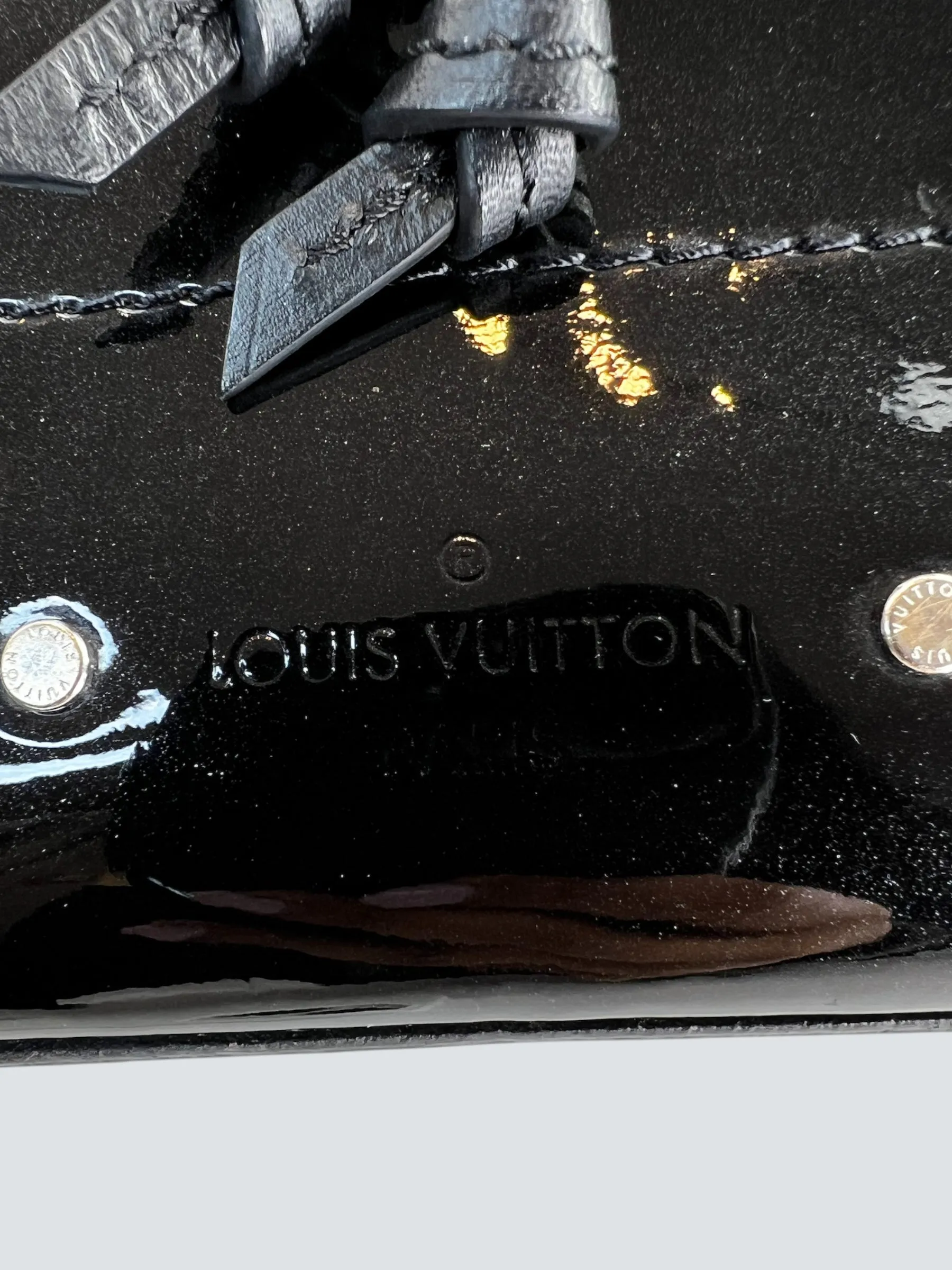 Louis Vuitton Monogram Canvas & Black Patent Leather Hot Springs Backpack
