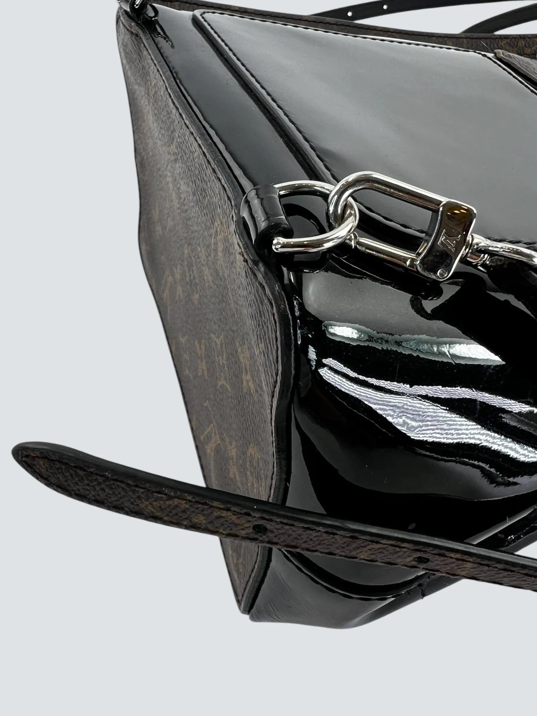 Louis Vuitton Monogram Canvas & Black Patent Leather Hot Springs Backpack