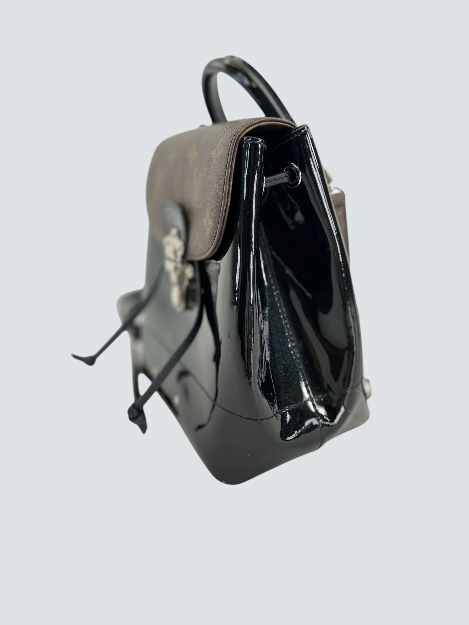 Louis Vuitton Monogram Canvas & Black Patent Leather Hot Springs Backpack