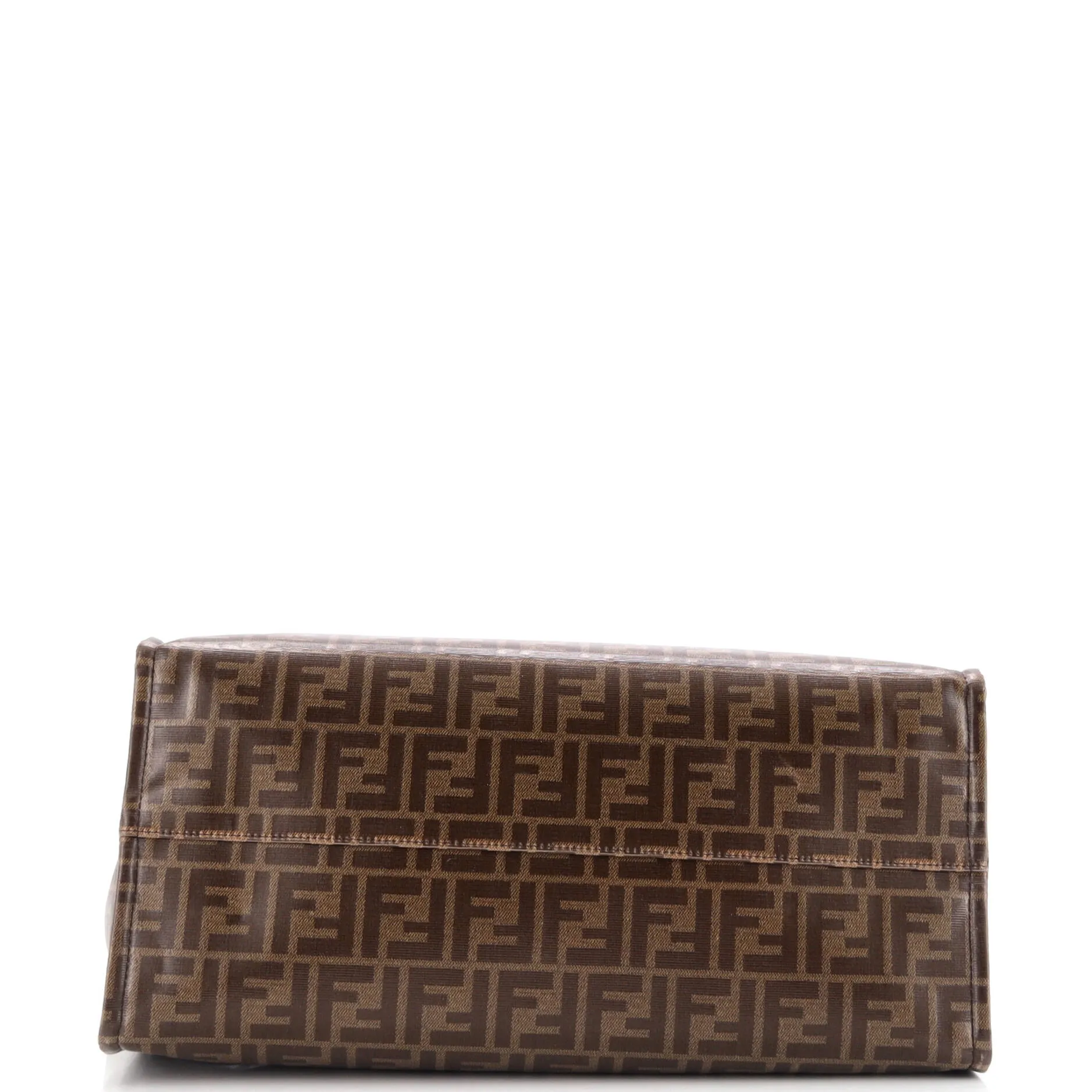 Mania Logo Shopper Tote Zucca Coated Canvas Large