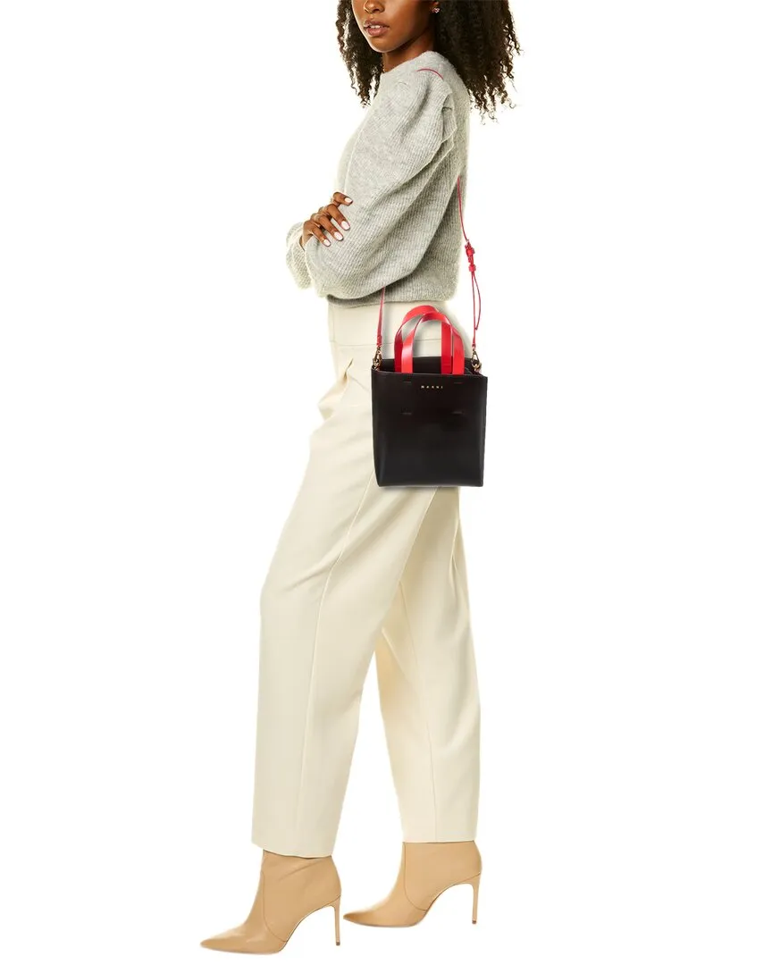 Marni Museo Small Polka Dot Leather Tote