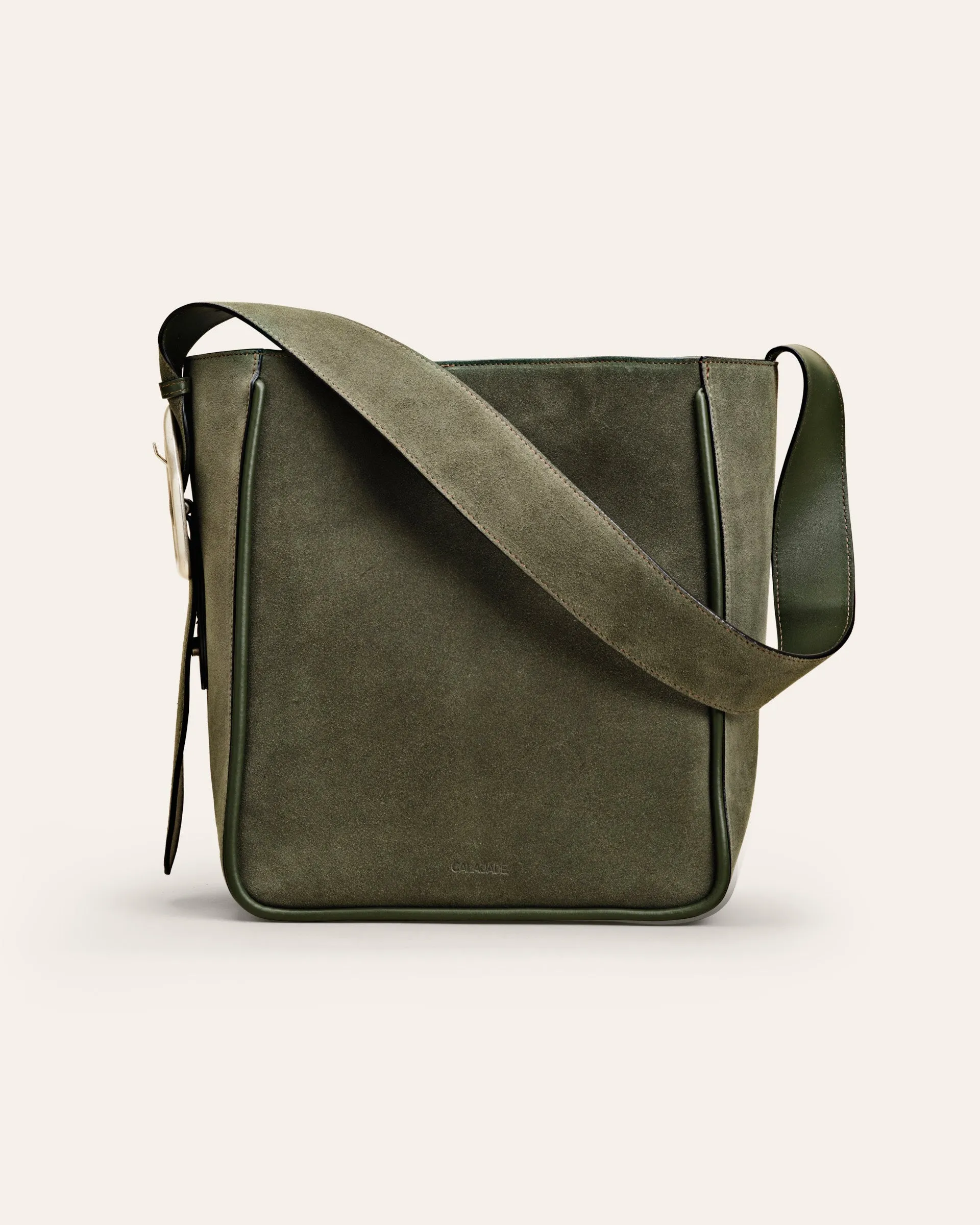 MASAGO Forest Green Suede Tote bag