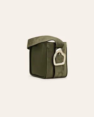 MASAGO Mini Forest Green Suede Tote bag