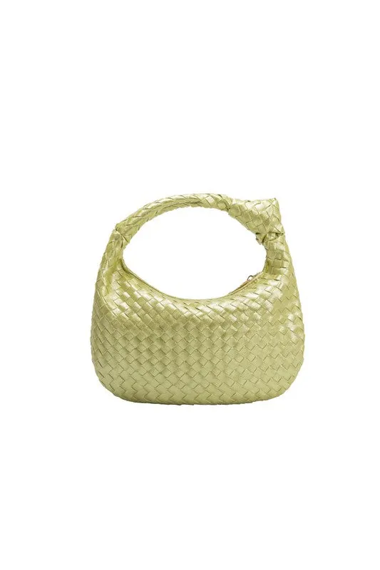 Melie Bianco Drew Small Top Handle Bag - Metallic Lime
