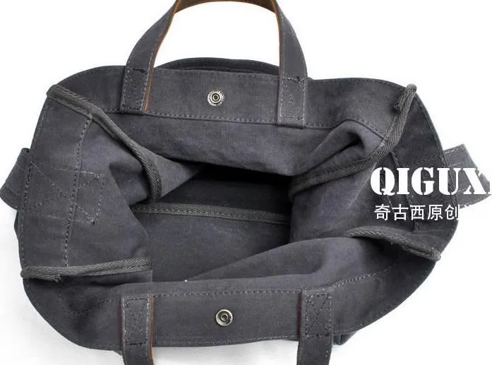 Mens Waxed Canvas Shopper Bag Canvas Tote Bag Canvas Shoulder Bag for Men
