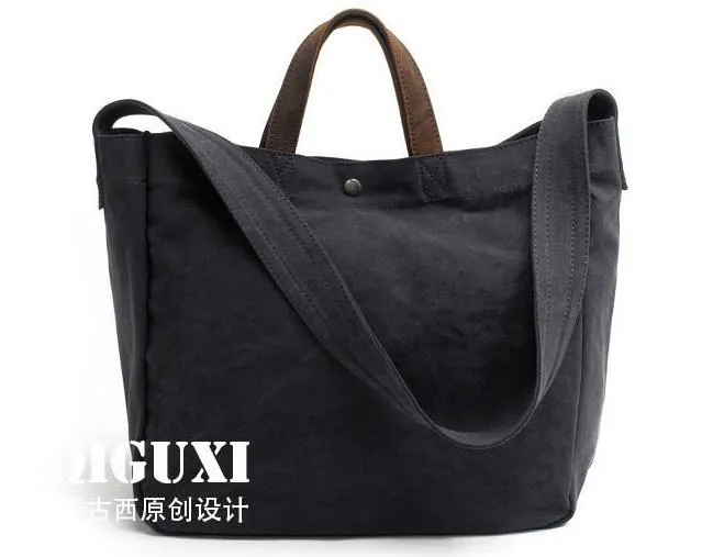 Mens Waxed Canvas Shopper Bag Canvas Tote Bag Canvas Shoulder Bag for Men