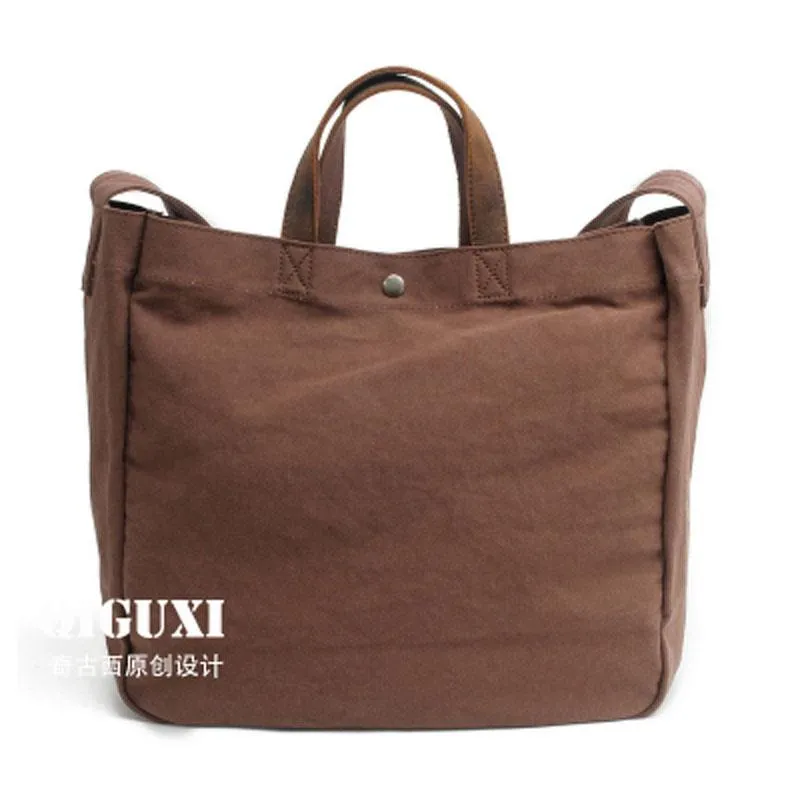 Mens Waxed Canvas Shopper Bag Canvas Tote Bag Canvas Shoulder Bag for Men