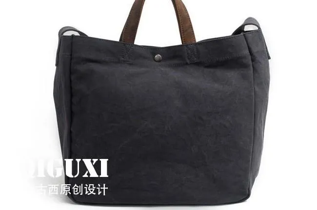 Mens Waxed Canvas Shopper Bag Canvas Tote Bag Canvas Shoulder Bag for Men