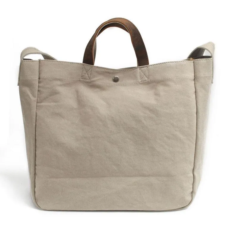 Mens Waxed Canvas Shopper Bag Canvas Tote Bag Canvas Shoulder Bag for Men