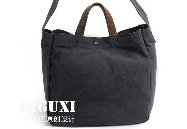 Mens Waxed Canvas Shopper Bag Canvas Tote Bag Canvas Shoulder Bag for Men