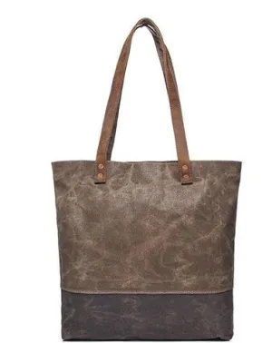 Mens Waxed Canvas Tote Bag Canvas Shopper Bags Canvas Shoulder Bags for Men
