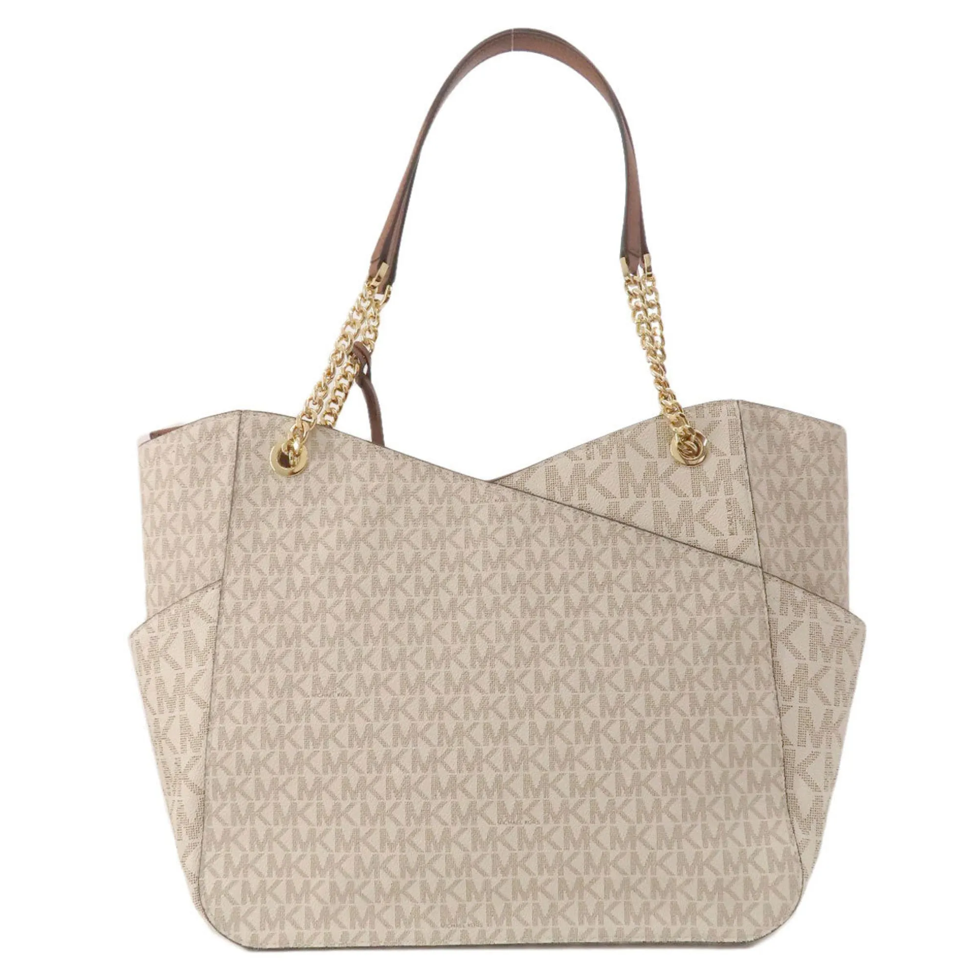 Michael Kors  Leather Coated Canvas Tote Bag (Pre-Owned)