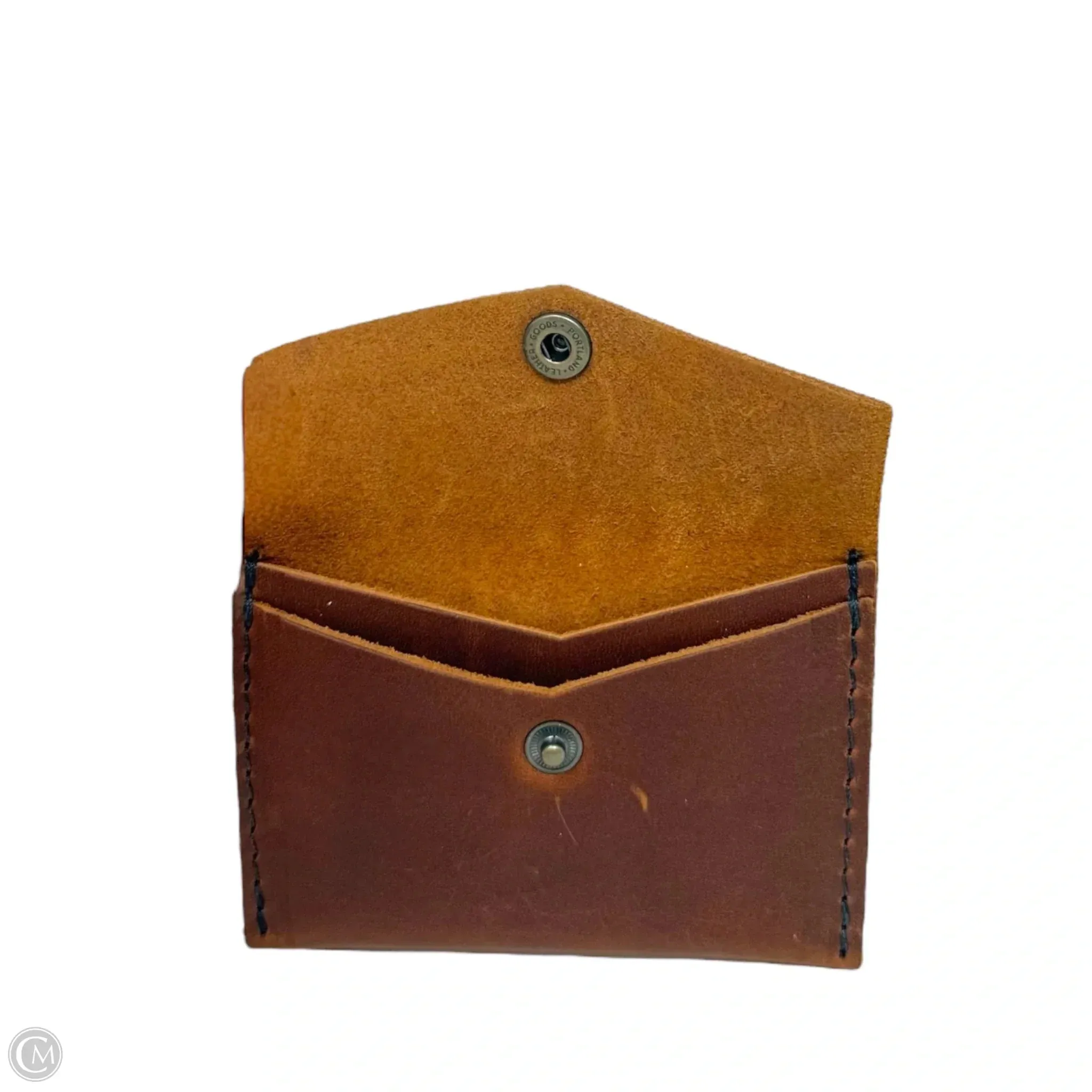 Mini Envelope  Wallet Leather By Portland Leather Co. In Cognac, Size: Medium