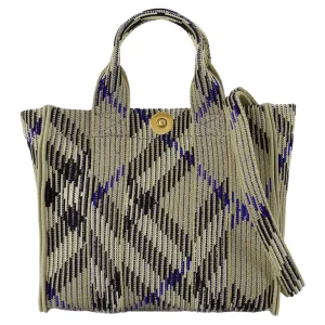 Mini Knit Shopper Bag - Burberry - Nylon - Neutral