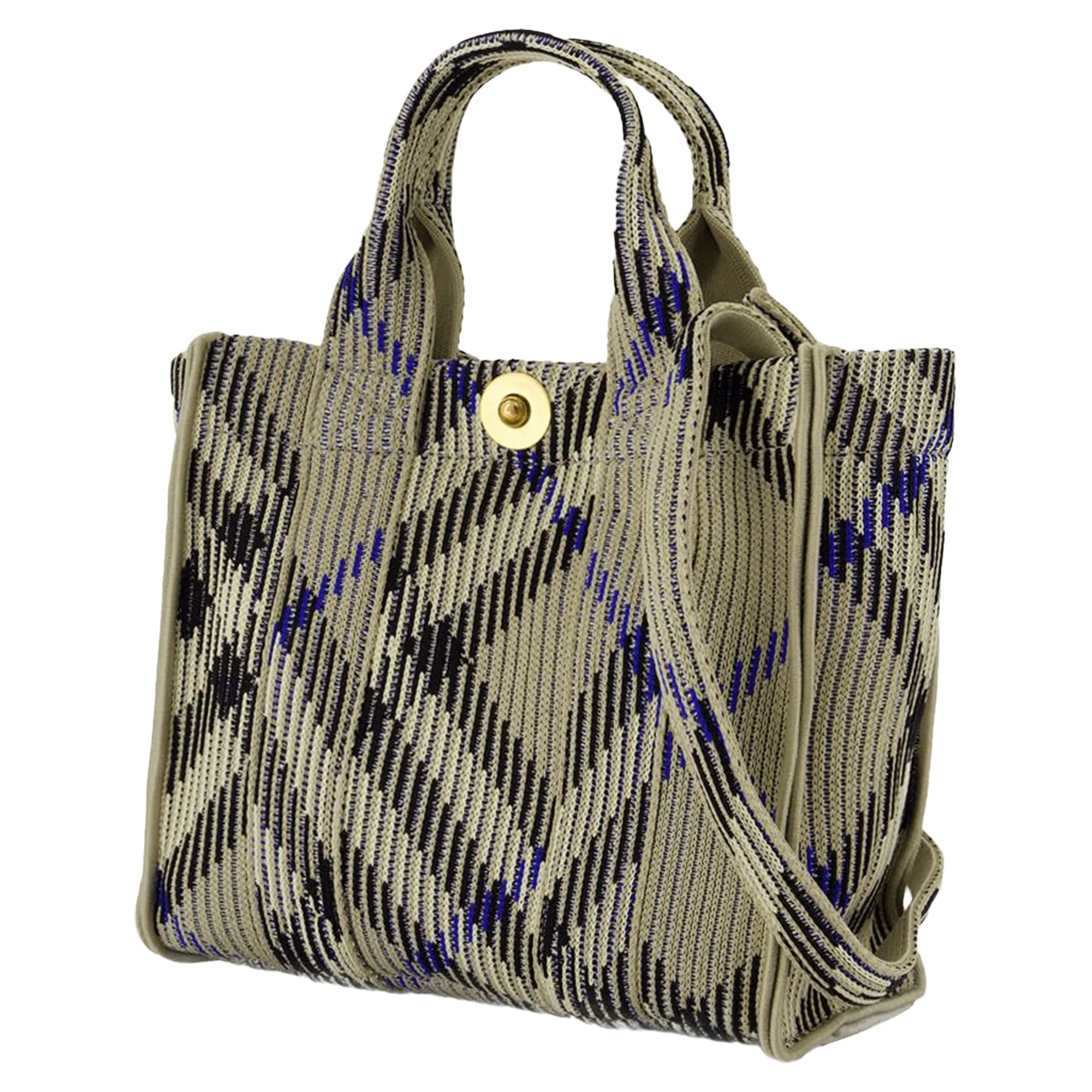 Mini Knit Shopper Bag - Burberry - Nylon - Neutral
