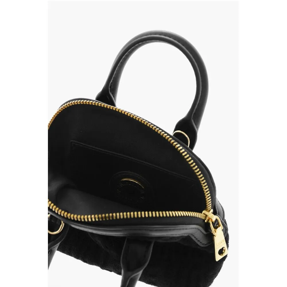 Moschino LOVE All Over Logo Embossed Terry Mini Women's Bag