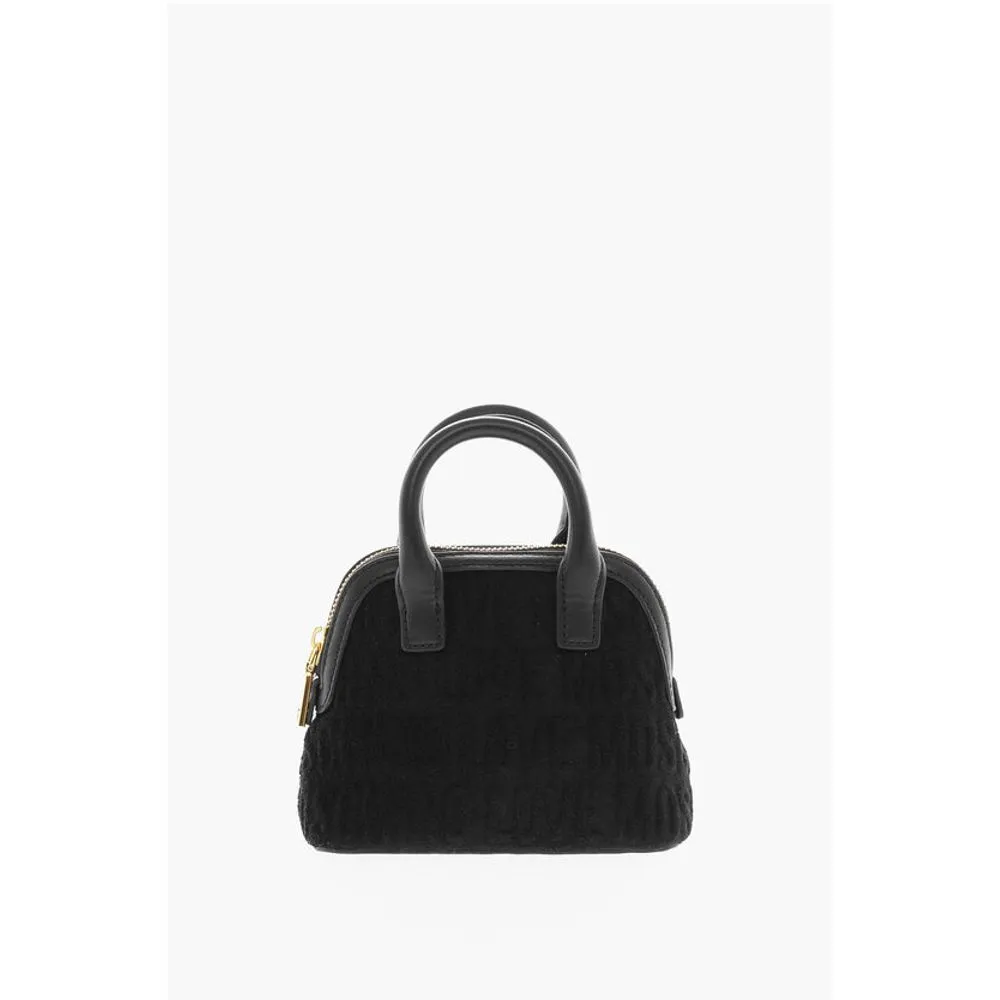 Moschino LOVE All Over Logo Embossed Terry Mini Women's Bag
