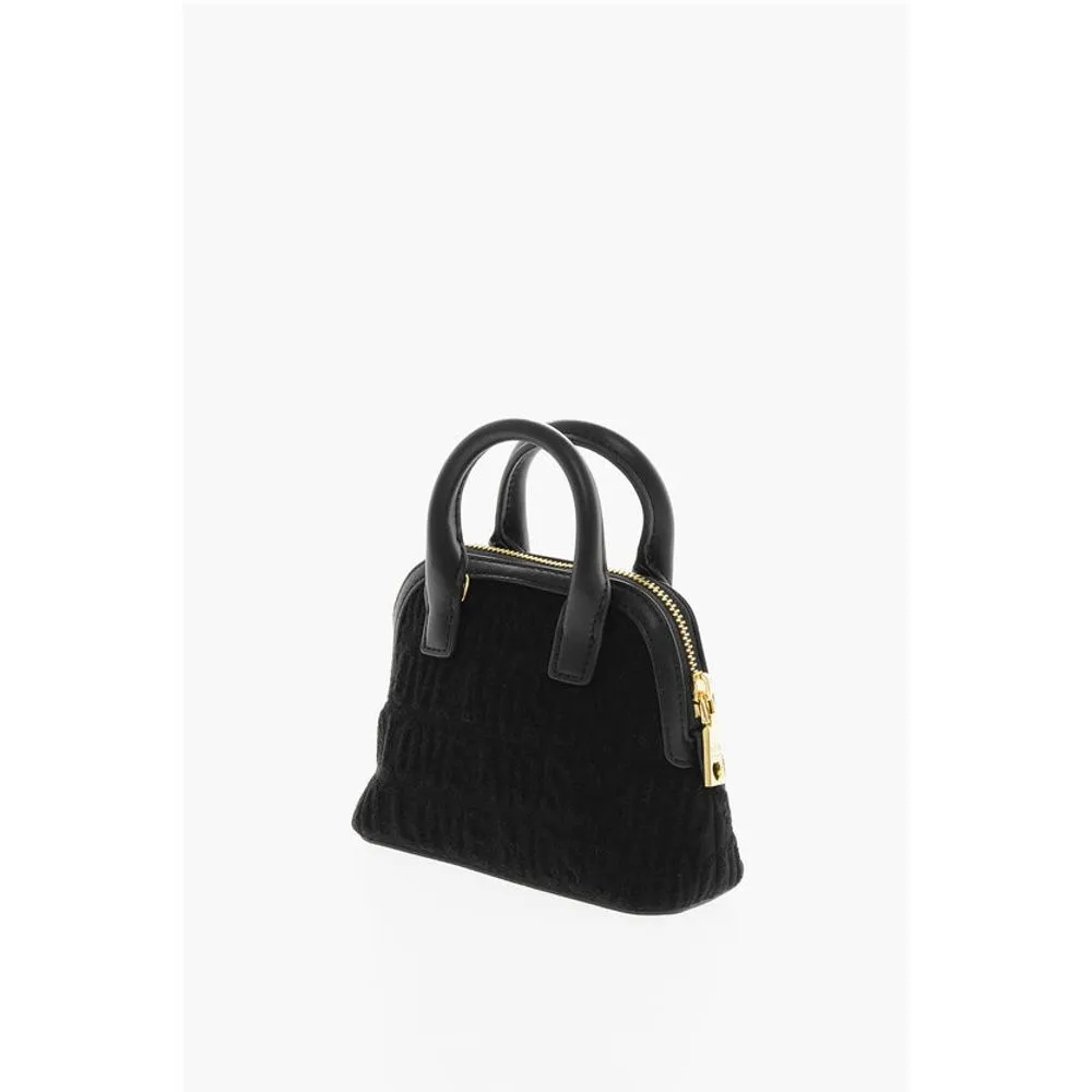 Moschino LOVE All Over Logo Embossed Terry Mini Women's Bag