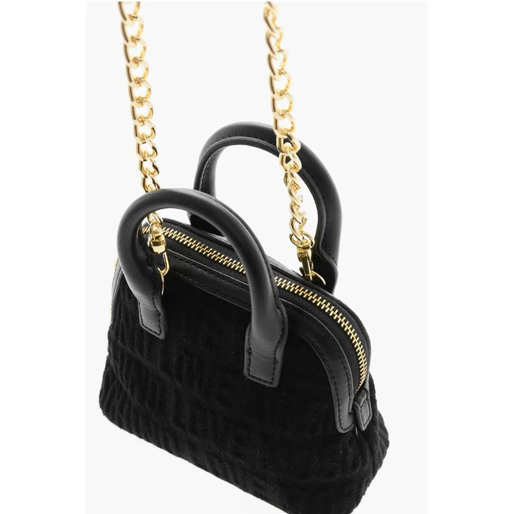 Moschino LOVE All Over Logo Embossed Terry Mini Women's Bag