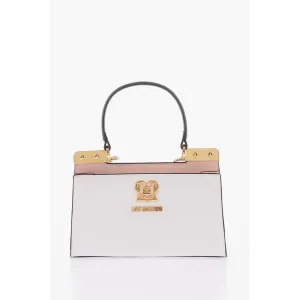 Moschino LOVE Faux Leather Handbag with Golden Women's Details