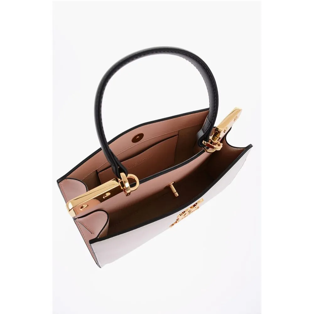 Moschino LOVE Faux Leather Handbag with Golden Women's Details