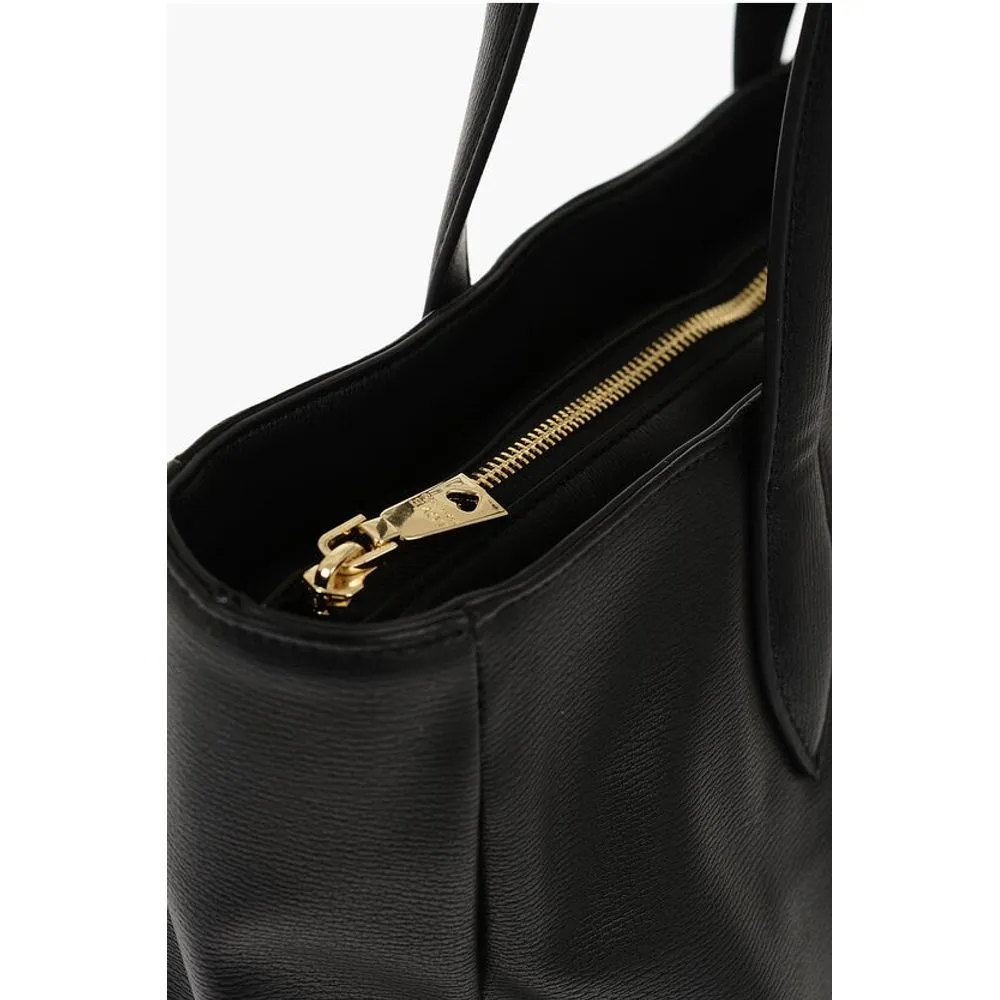 Moschino LOVE Faux Leather Tote Bag with Heart Shaped Women's Pouch