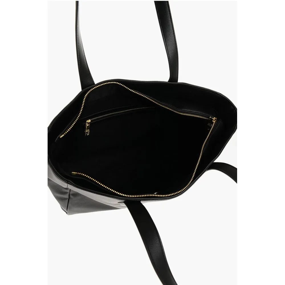Moschino LOVE Faux Leather Tote Bag with Heart Shaped Women's Pouch