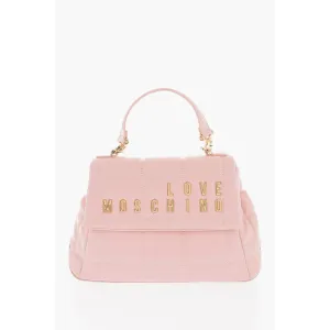 Moschino LOVE Quilted Faux Leather Bag with Golden Women's Logo