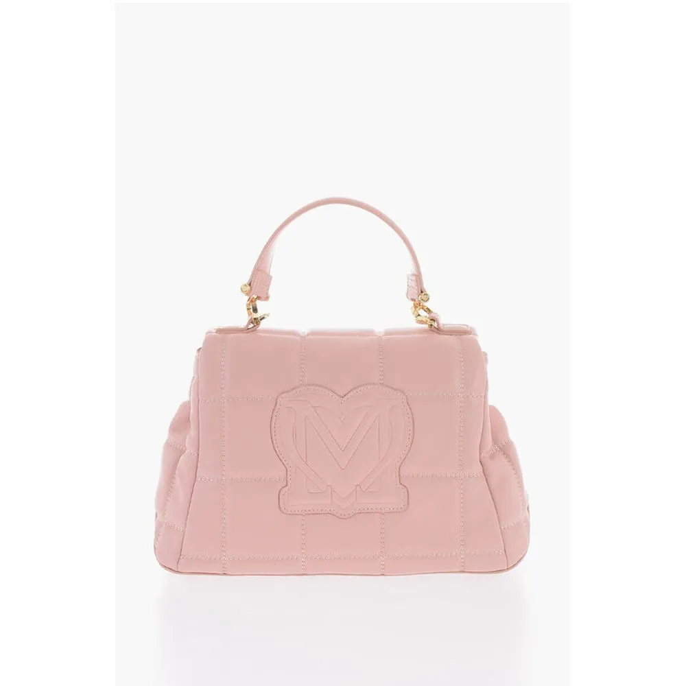Moschino LOVE Quilted Faux Leather Bag with Golden Women's Logo