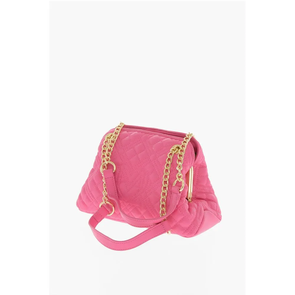 Moschino LOVE Quilted Mini Handle Bag with Golden Women's Logo